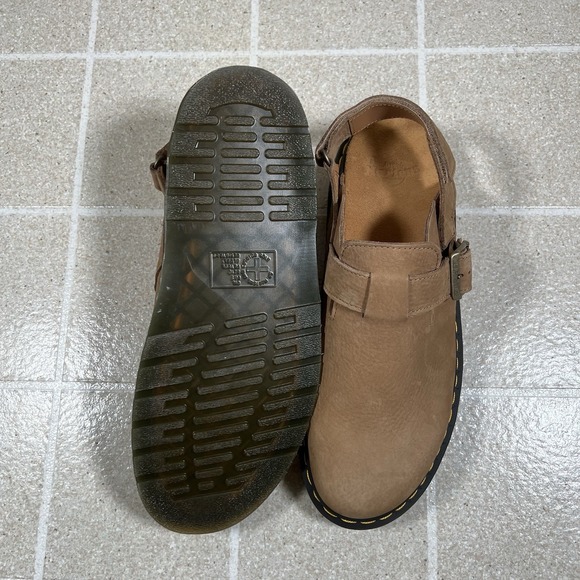 Dr Martens Jorge II Tumbled Nubuck Savannah Tan Leather Slingback Mules Clog - Picture 4 of 7